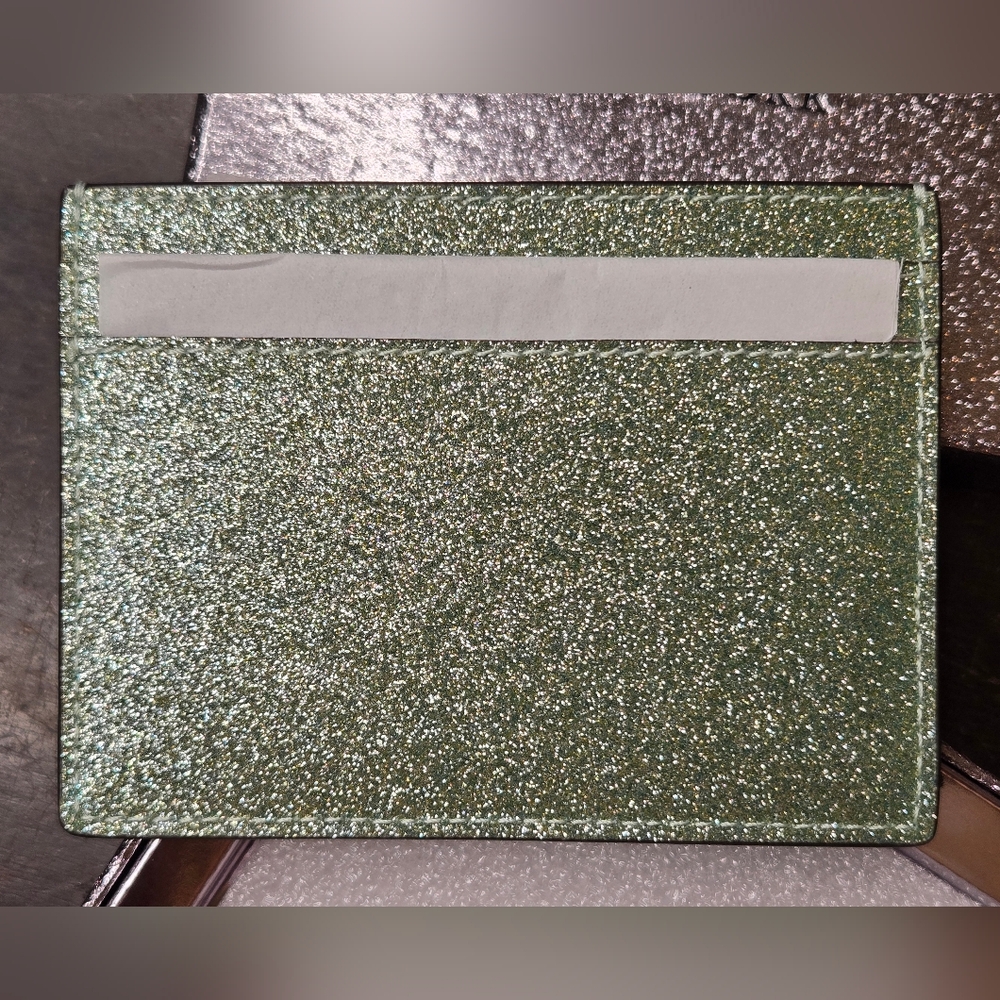 Kate Spade Kenzie Seawater Glitter Card Holder NWT - Picture 3 of 5